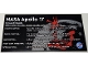 Part No: 4974pb05  Name: Tile 8 x 16 with Bottom Tubes, Polished Surface with NASA Apollo 17 Forward Chassis Pattern (Sticker) - Set 42182
