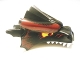 Part No: 50108pb02  Name: Dragon Head (Fantasy Era) Jaw Upper with Dark Red Scales and Yellow Eyes Pattern