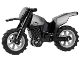 Part No: 50860c11  Name: Motorcycle Dirt Bike with Black Chassis (Long Fairing Mounts) and Light Bluish Gray Wheels