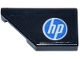 Part No: 5091pb003  Name: Tile, Modified 1 x 2 Wedge Left with Blue and White Circle 'hp' Logo Pattern (Sticker) - Set 77242