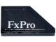 Part No: 5091pb017  Name: Tile, Modified 1 x 2 Wedge Left with White 'FxPro' Logo Pattern (Sticker) - Set 77251