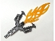 Part No: 50934pb01  Name: Bionicle Weapon Hordika Blazer Claw with Molded Trans-Orange Flexible Flame Pattern