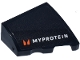 Part No: 5093pb010  Name: Wedge 2 x 2 x 2/3 Right with White 'MYPROTEIN' and Orange Logo Pattern (Sticker) - Set 77249