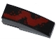 Part No: 50950pb076L  Name: Slope, Curved 3 x 1 with Dark Red Spatter Pattern Left (Sticker) - Set 76020