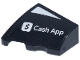 Part No: 5095pb007  Name: Wedge 2 x 2 x 2/3 Left with White 'Cash App' Dollar Sign Logo Pattern (Sticker) - Set 77246