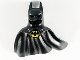 Part No: 51008pb01  Name: Minifigure, Headgear Head Cover, Cowl with Pointed Ears, Sweeping Cape with Bat Batman Logo Pattern