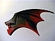 Part No: 51342pb01  Name: Dragon Wing 19 x 11 with Marbled Dark Red Trailing Edge Pattern
