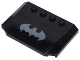 Part No: 52031pb110  Name: Wedge 4 x 6 x 2/3 Triple Curved with Silver Batman Logo Pattern (Sticker) - Set 70905