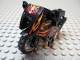 Part No: 52035c02pb07  Name: Motorcycle City with Black Chassis, LBG Wheels and Fairing with Red and Yellow Flames and Number 13 Pattern (Stickers) - Set 8896
