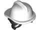 Part No: 53117pb02 Name: Minifigure, Hair Combo, Hair with Hat, Side Bangs and Bun with Molded White Fire Helmet Pattern Part No: 53117pb02 Name: Minifigure, Hair Combo, Hair with Hat, Side Bangs and Bun with Molded White Fire Helmet Pattern