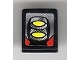 Part No: 54200pb057  Name: Slope 30 1 x 1 x 2/3 with Yellow and Silver Front Lights Pattern (Sticker) - Set 8899
