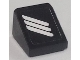 Part No: 54200pb142R  Name: Slope 30 1 x 1 x 2/3 with 3 White Diagonal Stripes Pattern Model Right Side (Sticker) - Set 42138
