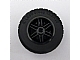 Part No: 56145c05  Name: Wheel 30.4mm D. x 20mm with No Pin Holes and Reinforced Rim with Black Tire 49.5 x 20 (56145 / 15413)