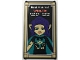 Part No: 57895pb150  Name: Glass for Window 1 x 4 x 6 with Theater Poster with 'Best Musical WINNER!', Stars, Elves Minifigure and Gold Frame Pattern (Sticker) - Set 41714