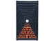 Part No: 57895pb154  Name: Glass for Window 1 x 4 x 6 with Dark Bluish Gray Corridor, White Hexagon, Dark Orange Walkway Grating Pattern (Sticker) - Set 75419