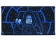 Part No: 57895pb155  Name: Glass for Window 1 x 4 x 6 with Blue and Bright Light Blue SW Emperor Palpatine, Round Throne Room Window, White Stars Pattern (Sticker) - Set 75419