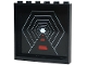 Part No: 59349pb429  Name: Panel 1 x 6 x 5 with SW Death Star Hexagonal Tunnel with Red Lights and White Hexagon Pattern (Sticker) - Set 75159