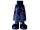 Lego part: Mini Doll Hips and Skirt Long with Light Bluish Gray and White Filigree and Black Boots Pattern - Thick Hinge