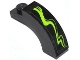 Part No: 6005pb006R  Name: Arch 1 x 3 x 2 Curved Top with Lime Swirls Type 2 Pattern Model Right Side (Sticker) - Set 70504