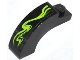 Part No: 6005pb007L  Name: Arch 1 x 3 x 2 Curved Top with Lime Swirls Type 3 Pattern Model Left Side (Sticker) - Set 70504