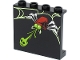 Part No: 60581pb199  Name: Panel 1 x 4 x 3 with Side Supports - Hollow Studs with Yellowish Green Web, Lime Skull and Red Spider with Silver Legs Pattern