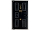 Part No: 60616pb093  Name: Door 1 x 4 x 6 with Stud Handle with Gold Number 12, Knocker, Letterbox and Dark Bluish Gray Panels Pattern (Sticker) - Set 76408