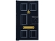 Lego part: Door 1 x 4 x 6 with Stud Handle with Light Bluish Gray Panels and Gold Knocker and Mail Slot Pattern (Sticker) - Set 10351