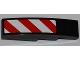Part No: 61678pb051R  Name: Slope, Curved 4 x 1 with Large Red and White Danger Stripes Pattern (White Corners) Model Right Side (Sticker) - Set 4203