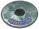 Part No: 6177pb007  Name: Tile, Round 8 x 8 with 4 Studs in Center with Moon and 'APOLLO CSM' Pattern (Sticker) - Set 7468