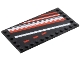 Part No: 6178pb047  Name: Tile, Modified 6 x 12 with Studs on Edges with Arrows, Red and White Diagonal Stripes Pattern