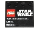 Lot ID: 406534352  Part No: 6179pb048  Name: Tile, Modified 4 x 4 with Studs on Edge with LEGO Star Wars Logo, 'Twin-Pod Cloud Car', 'Lobot', and 'Bespin' Pattern