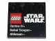 Part No: 6179pb064  Name: Tile, Modified 4 x 4 with Studs on Edge with LEGO Star Wars Logo, 'Tantive IV', 'Rebel Trooper', and 'Alderaan' Pattern