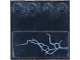 Part No: 6179pb264L  Name: Tile, Modified 4 x 4 with Studs on Edge with Dark Bluish Gray Cracks Pattern Model Left Side (Sticker) - Set 76057