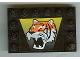Part No: 6180pb006  Name: Tile, Modified 4 x 6 with Studs on Edges with Tiger Pattern (Sticker) - Set 6616