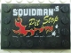 Part No: 6180pb016  Name: Tile, Modified 4 x 6 with Studs on Edges with 'SQUIDMAN's Pit Stop' Pattern (Sticker) - Set 5980
