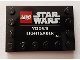 Part No: 6180pb135  Name: Tile, Modified 4 x 6 with Studs on Edges with Star Wars Logo and 'YODA'S LIGHTSABER' Pattern