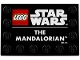 Part No: 6180pb152  Name: Tile, Modified 4 x 6 with Studs on Edges with LEGO Star Wars Logo and White 'THE MANDALORIAN' Pattern