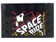 Part No: 6180pb198  Name: Tile, Modified 4 x 6 with Studs on Edges with White Rocket and 'SPACE RIDE' Pattern (Sticker) - Set 60313