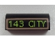 Part No: 6191pb005  Name: Slope, Curved 1 x 4 x 1 1/3 with '143 CITY' Pattern (Sticker) - Set 60026