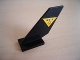 Part No: 6239pb008  Name: Tail Shuttle with Black 'R.E.S.' and Red 'Q' on Yellow Triangle with Black Border Pattern on Both Sides (Stickers) - Set 6462