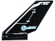 Part No: 6239pb049L  Name: Tail Shuttle with Rudder and Silver and Medium Azure Circuitry Pattern on Left Side (Sticker) - Set 70170
