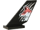 Part No: 6239pb091  Name: Tail Shuttle with Coral and White Fox Head over Silver Scratches Pattern on Both Sides