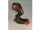 Part No: 62436c01pb01  Name: Dragon Leg (Fantasy Era) Right with Dark Red Claws and Hip Pattern