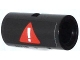 Part No: 62462pb001  Name: Technic, Pin Connector Round 2L with Slot with White Exclamation Mark on Red Triangle Pattern (Sticker) - Set 70808