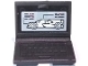Part No: 62698pb11  Name: Minifigure, Utensil Computer Laptop with Race Car on Screen Pattern (Sticker) - Set 75887