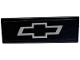 Part No: 63864pb218  Name: Tile 1 x 3 with Silver Chevrolet Logo Pattern (Sticker) - Set 42153