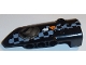 Part No: 64391pb033  Name: Technic, Panel Fairing # 4 Small Smooth Long, Side B with Exhaust Port, White Arrow, Orange Caution Sign, Gray Checkered Pattern (Sticker) - Set 42002