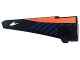 Part No: 64681pb057  Name: Technic, Panel Fairing # 5 Long Smooth, Side A with Blue Diagonal Stripes, Orange Panel and White McLaren Logo Pattern (Sticker) - Set 42141
