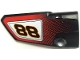 Part No: 64683pb078  Name: Technic, Panel Fairing # 3 Small Smooth Long, Side A with Black Number 88 Pattern (Sticker) - Set 8051