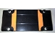 Part No: 64782pb019  Name: Technic, Panel Plate 5 x 11 x 1 with 2 Orange Stripes with Corner Cutouts Pattern (Sticker) - Set 9398